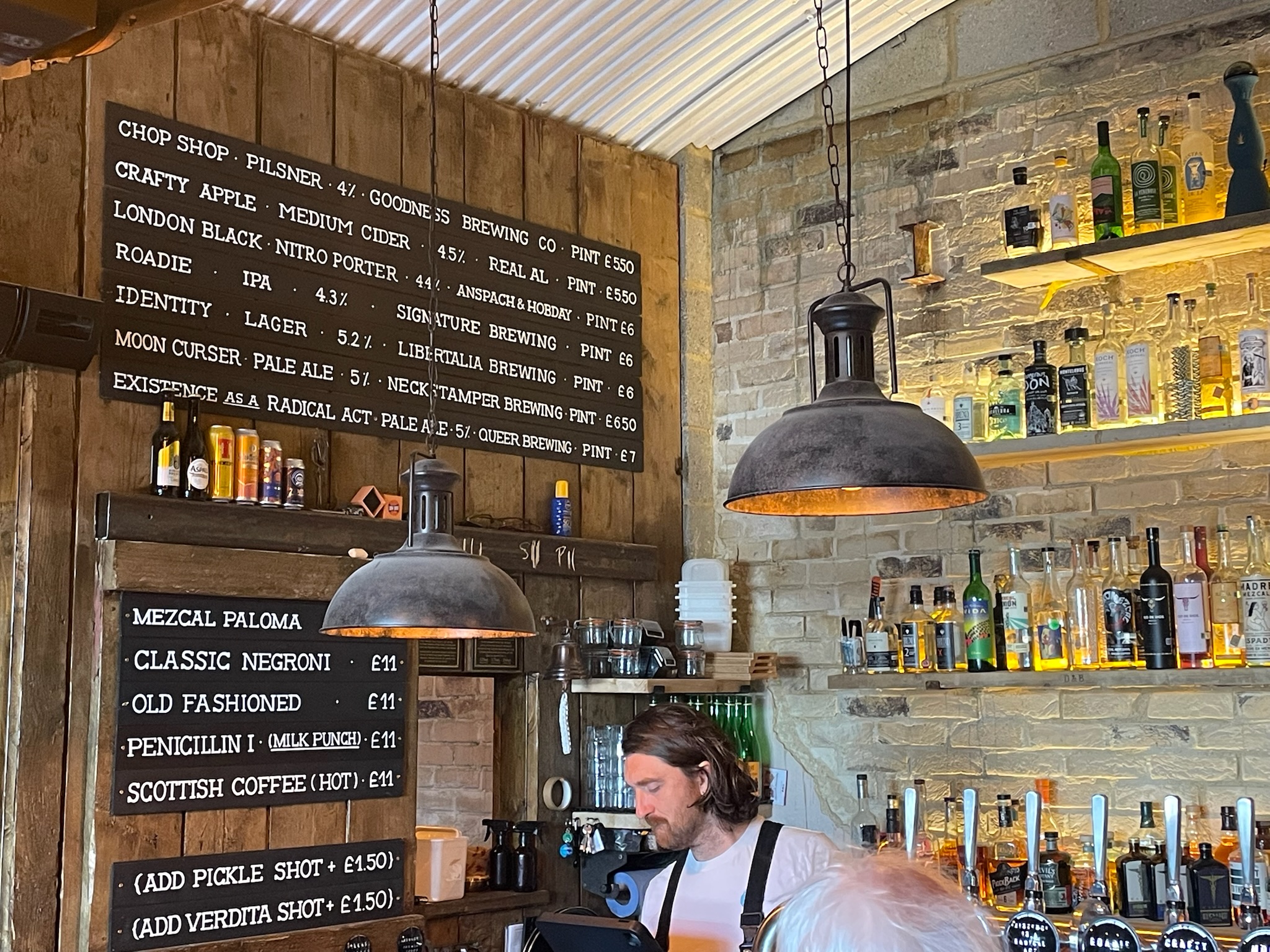 Signwriting Chop Shop menu